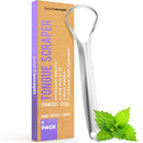 Tongue Scraper (1 Pack), Reduce Bad Breath, Stainless Steel Tongue Cleaners, Metal Tongue Scrapers for Fresher Breath BASIC CONCEPTS