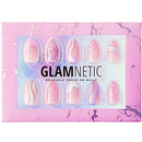 Glamnetic Press On Nails - Wild Card | Opaque UV Finish Short Pointed Almond Shape, Reusable Pastel Nails in 12 Sizes - 24 Nail Kit with Glue Glamnetic