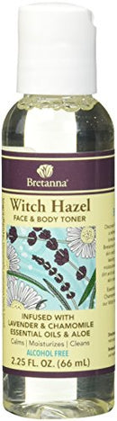 Bretanna Witch Hazel Toner Lavender Chamomile, 2.25 fl oz Bretanna