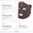 Hooga Red Light Therapy Mask – LED Face Mask, 630nm 660nm Red & 850nm Near Infrared Light Therapy, Tri Chip LEDs, Rechargeable, Adjustable Comfortable Face Mask Infinity Warehouse