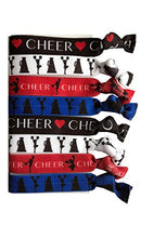8 Piece Cheerleading Hair Elastic Set - Accessories for Cheerleaders, Cheer Coaches, Stunt Partners, Cheer Teams, Cheer Classmates and Friends, Women, Girls - MADE in the USA Sportigift