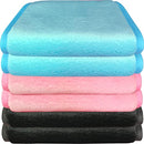 Makeup Remover Towel (6 Pack), Reusable Microfiber Makeup Remover Cloth Removing All Makeup with Just Water 12" X 6" - Hot Pink/Blue/Black ZYMLOVE