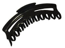 Parcelona French Bend Narrow Large Jumbo 6 Inch Black Cellulose Covered Spring Jaw Hair Claw Clip Clutcher Clamp Parcelona