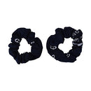 NavyBandana Scrunchies Cotton Hair Bobble - Set of 2 Motique Accessories
