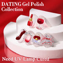 Double Rhythm 6 Pcs 15 ML Gel Polish Set Same Color Same Bottle Soak Off Gel Polish Kit Nail Art Manicure Salon DIY at Home for Women (Jelly Burgundy Red Glitter Silver -T6-56) Infinity Warehouse