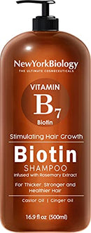 Biotin Shampoo for Hair Growth and Thinning Hair – Thickening Formula for Hair Loss Treatment – For Men & Women – Anti Dandruff - 16.9 fl Oz NEW YORK BIOLOGY THE ULTIMATE COSMECEUTICALS