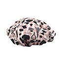 Reusable Nylon Shower Cap & Bath Cap, Reversible Oversized Waterproof Shower Caps Large Designed for all Hair Lengths w Terry Lining & Elastic Band Stretch Hem Hair Hat - Socialite Mint To Be Betty Dain