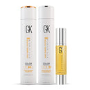 GK HAIR Global Keratin Moisturizing Shampoo and Conditioner Sets (10.1 Fl Oz/300ml) with Anti Frizz Serum Argan Oil (1.69 Fl Oz/50ml) for Dry Damaged Repair- All Hair Types Sulfate Paraben Free Unisex GK HAIR