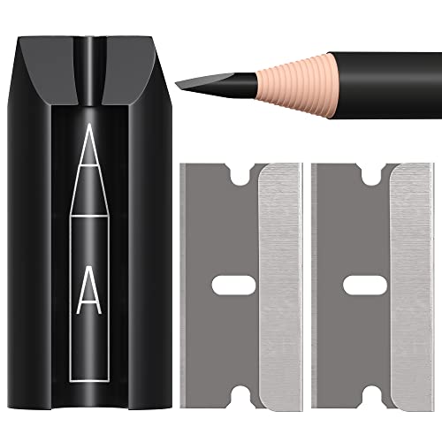 4-in-1 Plastic Duckbill-Shape Eyebrow Pencil Shaper - Eye Makeup Shaping Tool for Waterproof Peel Off Brow Pencils - Compact Cosmetic Shaper for Beginners & Professional Stylia