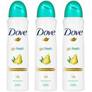 3 Pack Dove Go Fresh Pear & Aloe Antiperspirant Deodorant Spray, 150ml each Dove spray