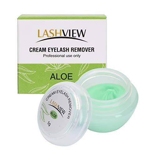 LASHVIEW Eyelash Extension Remover Cream, Light Aloe Flavor Cream,Eyelash Adhesive Remover, Low Irritation Cream for Sensitive Skin,5g LASHVIEW