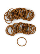 Heliums Small Ginger Hair Elastics, 2mm Mini Sized 1 Inch Hair Ties for Redheads, Kids, Braids and Fine Hair - 48 Count Heliums