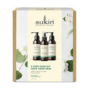 3 Step Love Your Skin Pack, Facial Cleanser, Hydrating Mist Toner & Facial Moisturizer, Set of 3 Sukin