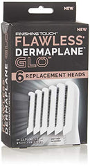 Finishing Touch Flawless Dermaplane Glo Facial Exfoliator Replacement Heads Only, Dermaplane Tool Not Included, White, 6 Count Finishing Touch