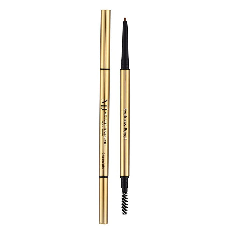 Eyebrow Definer Pencil | Fill in Draw Fine Lines and add volume to your Brows | Long Lasting and Waterproof | Precision Smart Double Ended Design | Mela Beauty Studio Professional Makeup (Chocolate) Melanie Jovanovic Store