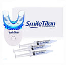 Smile Titan Teeth Whitening Kit, 35% Carbamide Peroxide Teeth Whitening Gel (3) 3ml Syringes with 5X LED Accelerator Light and Tray Teeth Whitener Smile Titan