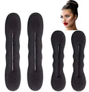 Styla Hair Black Magic Hair Bun Maker 4 Pack (2 Small, 2 Large) Foam Sponge Buns Shaper Accessories Strong Flexible Reusable Bun Twister for Updo’s, Ballet Buns, French Twist, Waves & more! Styla Hair