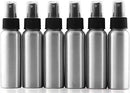 Cornucopia 2-Ounce Aluminum Fine Mist Spray Bottles (6-Pack); Empty Mini Metal Atomizer Bottles, 2.75oz Travel / Purse / Sample Size Cornucopia Brands