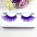 Alluring Synthetick Mink Lashes Reusable Strip False Eyelashes Hand-made Cat-Eye, Fun Color Lashes - PURPLE Alluring