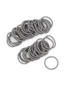 Heliums Small Gray Hair Elastics, 2mm Mini 1 Inch Sized Hair Ties for Kids, Braids and Fine Hair - 48 Count Heliums