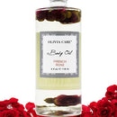 French Rose Body Oil by Olivia Care - Vegan & Natural - Hydrating & Moisturizing - Infused with VITAMIN E, K & Omega Fatty Acids - Refreshing Fragrance - Reduce Dry Skin, Anti-Aging Properties - 4 OZ Olivia Care