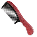 Onedor Handmade 100% Natural Red Sandalwood With Buffalo Horn Fine Tooth Hair Combs - Anti-Static Sandalwood Scent Natural Hair Detangler Wooden (Red Buffalo Horn Fine Tooth) Onedor