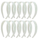 Timoo 20 Pcs Plastic Headbands, 1" Wide No Teeth Hair BandsAccessories for DIY & Craft - Perfect for Girls, Women (White) Timoo