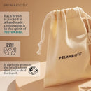 Primabiotic Body Massage Brush with Pouch – Eco-Friendly Product from Europe – Beech Wood & Agave Fibers – Oval Handle with Cotton Strap – Ideal for Dry Massage and Cellulite Reduction Infinity Warehouse