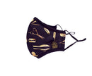 Barber Face Shield Hair Stylist Face Mask, Face Cover, Reuseable, Adjustable, Washable, King Midas (Black & Gold) King Midas Empire