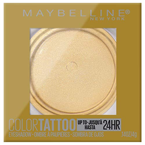 Maybelline New York Color Tattooup to 24Hr Longwear Waterproof Fade Crease Resistant Blendable Cream Eyeshadow Pots Makeup, Golden Girl, 0.14 oz Maybelline New York