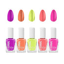 Eternal Collection – 5 Piece Set: Long Lasting, Quick Dry, Mirror Shine Nail Polish – Hardener, Bright and Shiny Finish - 0.46 Fluid Ounces Each (Girls Just Wanna Have Neons) Eternal