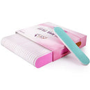 PANA 25pcs Professional Nail Files Buffers Mini Size Double Sided Emery Board Washable - for Natural & Acrylic Manicure Pedicure Tools Home 25 Pieces Pack (Pink & Teal, Grit 180/180) PANA