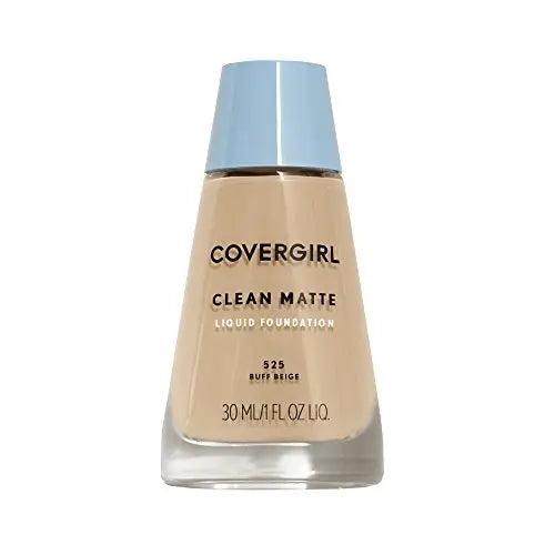COVERGIRL Clean Matte Liquid Foundation Buff Beige 525, 1 oz (packaging may vary) COVERGIRL