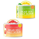 O Naturals Lemon Scrub & Coconut Exfoliating Dead Sea Salt Scrub Bundle 18 Ounce Each. O Naturals