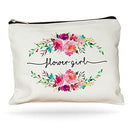 Flower Girl Makeup Bag, Flower Girl Gift, Bridal Party Favor, Cosmetic Pouch, Wedding Party Gift, Gift from Bride Moonwake Designs