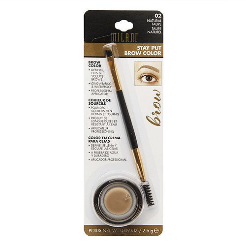 Milani Stay Put Brow Color, 03 Medium Brown (Pack of 2) Milani Store