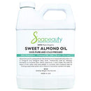 Sweet Almond Oil Organic Cold Pressed Unrefined | 100% Pure Natural Available in Bulk | Carrier for Essential Oils, Moisturizer for Skin, Face & Hair, Soap Making | Sizes 4OZ to 1 Gallon | (32 OZ) Soapeauty