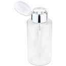 PANA Brand Liquid Push Down Pump Dispenser Empty Bottle with Flip Top Cap (10 Ounce - 1 Bottle, Silver) PANA