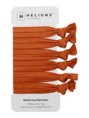 Cyndibands Copper Match Your Hair Color Gentle Knotted Ribbon Elastic Hair Ties for Red Hair and Redheads - 6 Count (Copper Orange) Cyndibands