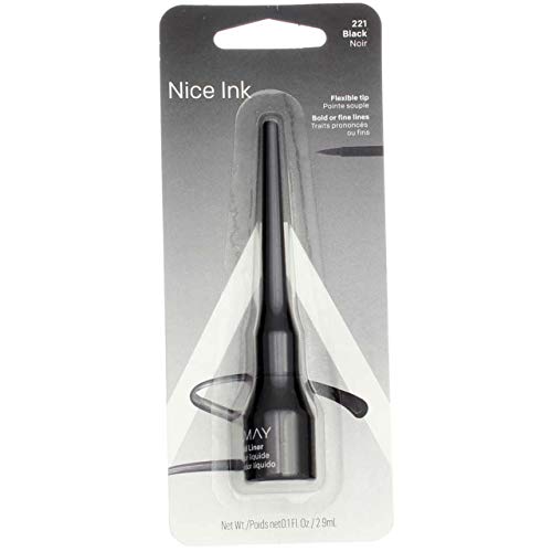 Almay Liquid Eyeliner, Black [221] 0.1 oz (Pack of 2) Almay