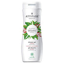 ATTITUDE Glowing Body Wash For Oily Normal Dry Skin EWG Safe Hypoallergenic Vegan CrueltyFree Body Wash 16 Fluid Ounce, Red Vine Leaves, 11294 ATTITUDE