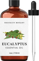 Brooklyn Botany Eucalyptus Essential Oil – 100% Pure and Natural – Therapeutic Grade Essential Oil with Dropper - Eucalyptus Oil for Aromatherapy and Diffuser - 4 Fl. OZ Brooklyn Botany
