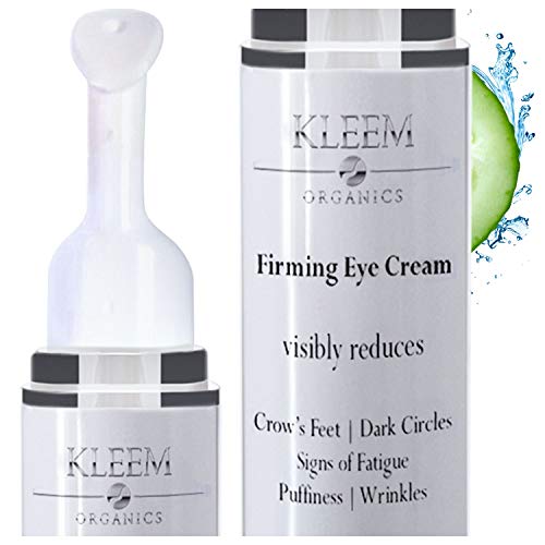 Anti Aging Eye Cream for Dark Circles and Puffiness that Reduces Eye Bags, Crow's Feet, Fine Lines, and Sagginess in JUST 6 WEEKS. The Most Effective Under Eye Cream for Wrinkles (0.51 fl.oz) Kleem Organics