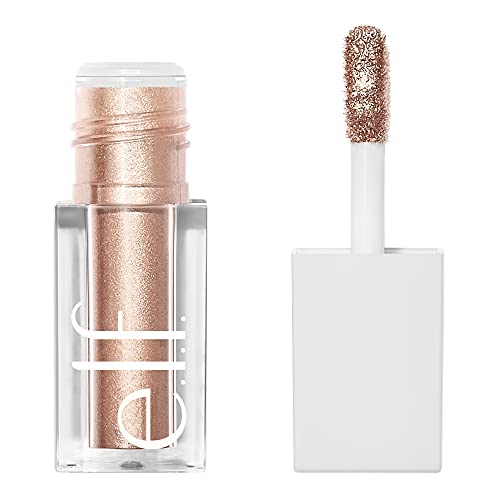 e.l.f. Liquid Metallic Eyeshadow, Gel Formula, Multi-Dimensional Finish For Bold Eye Looks, One-Swipe Coverage, Vegan & Cruelty-Free, Moon, 0.1 Fl Oz e.l.f. Store