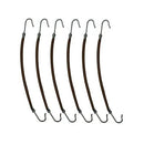 Kitsch Pro Bungee Hair Ties, Hair Ties with Hooks for Updos, Hair Bungee, Hair Elastics for Ponytails, Bungee Cord Hairties for All Hair Types, 6 Count, Brown Kitsch