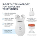 NuFACE Trinity+ Microcurrent Facial Device, Wrinkle Reducer + Effective Lip & Eye Attachment - FDA Cleared Face Toning Device for Targeted Treatment + Microcurrent Gel Activator & Silk Creme Infinity Warehouse