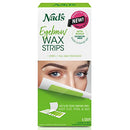 Nad's Eyebrow Wax Strips - Facial Hair Removal for Women - Eyebrow Wax Kit with 6 Eyebrow Waxing Strips + 6 Calming Oil Wipes + 2g Skin Protection Powder, 1 Count Nad's
