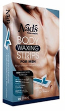 Nad's for Men Body Waxing Strips 20 ea (Pack of 4) Nad's