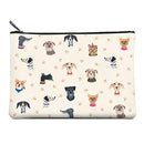 Large Zippered Pouch by Studio Oh! - Doggone Cute - 10" x 7" - Faux Leather Material with Full-Color Artwork & Cotton Lining - for Makeup, Pens, Chargers & More Studio Oh!