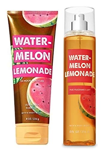 Bath & Body Works WATERMELON LEMONADE Duo Gift Set - Body Cream and Fine Fragrance Mist - Full Size Bath & Body Works